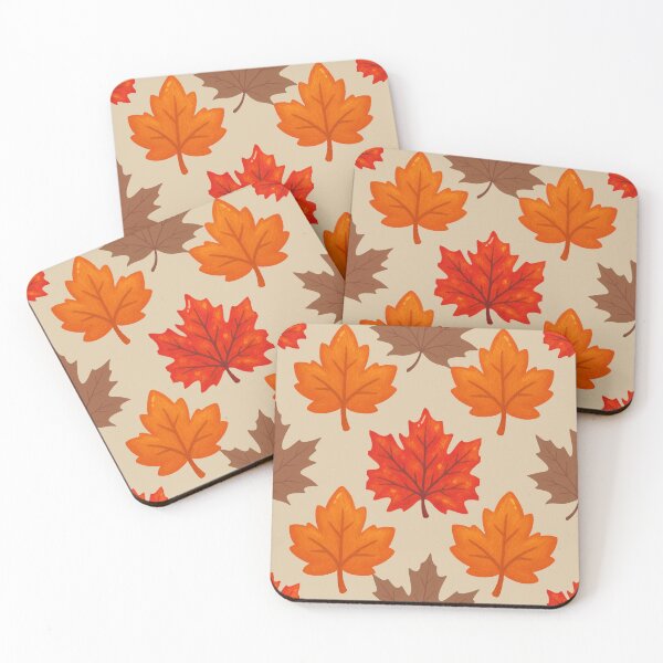 Item preview, Autumn Maple Leaves Sandy Beige Seamless Pattern Art designed and sold by ​Jyoti Digital Artist.