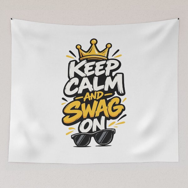 Item preview, Keep Calm And Swag On T-Shirt  Cool Streetwear Typography Design  Trendy Urban Style Graphic Tee designed and sold by Artimax-Studio.