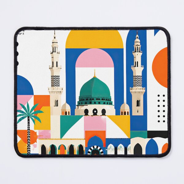 Item preview, Colorful geometric poster depicting Medina, Saudi Arabia, with designed and sold by ckybe.