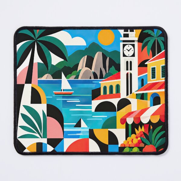 Item preview, Colorful illustrated poster of Victoria Seychelles featuring tro designed and sold by ckybe.