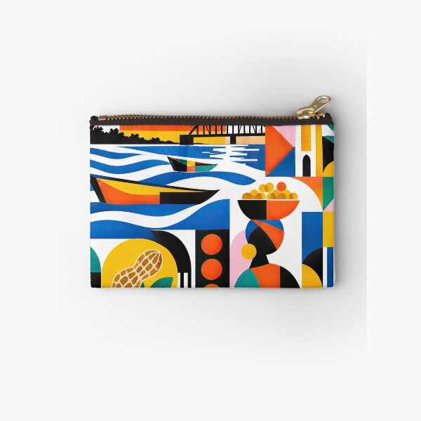 Item preview, Colorful geometric Senegal-inspired illustration featuring boats designed and sold by ckybe.