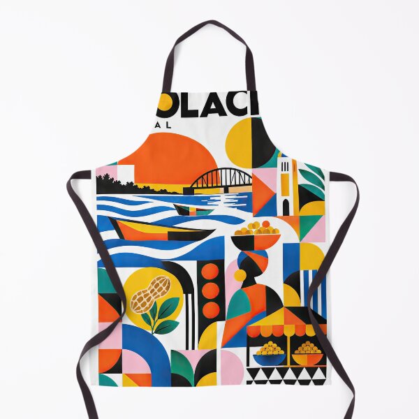 Item preview, Colorful geometric Senegal-inspired illustration featuring boats designed and sold by ckybe.