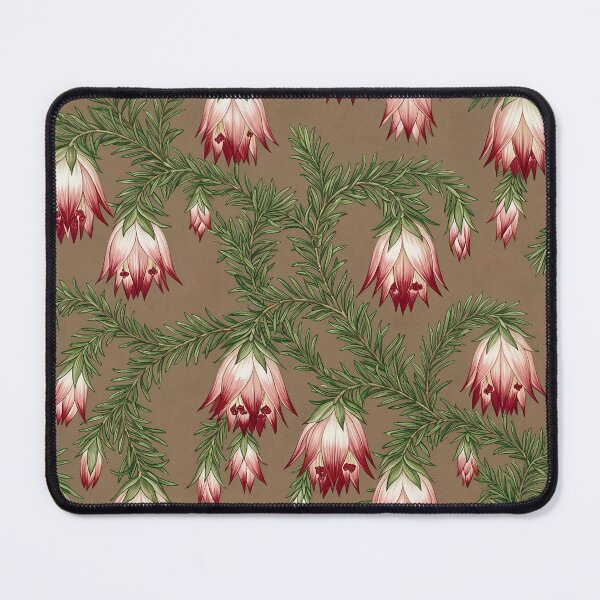 Item preview, Drooping Pink Qualup Bell Taupe Botanical Pattern designed and sold by Studio BC.