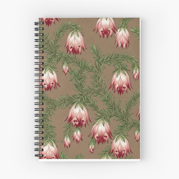 Item preview, Drooping Pink Qualup Bell Taupe Botanical Pattern designed and sold by Studio BC.