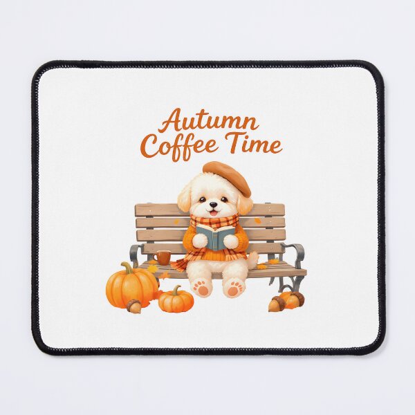Item preview, Cute Maltipoo Autumn Coffee Time art designed and sold by Kedspicedesign.