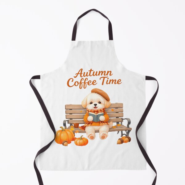 Item preview, Cute Maltipoo Autumn Coffee Time art designed and sold by Kedspicedesign.