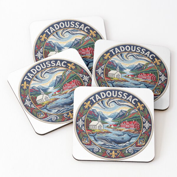 Item preview, Tadoussac Quebec Canada Whale Watching Village Embroidered Patch Sticker designed and sold by Imaginarium of Chaos falcon88 .