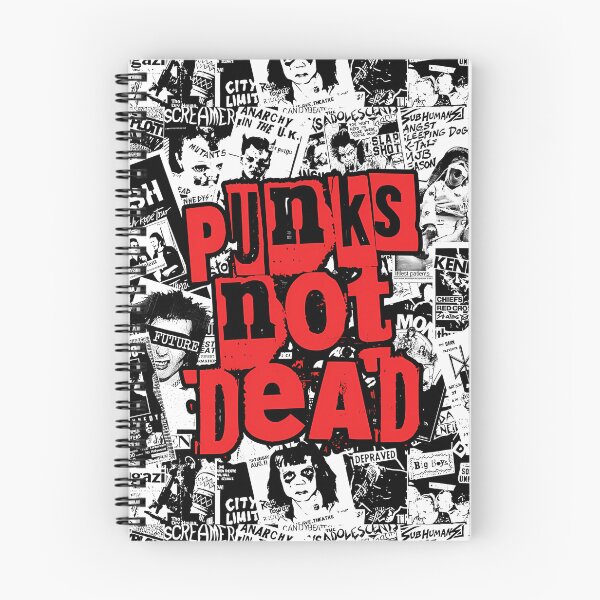 Artikelvorschau, Punk Flyers Collage Punkrock Punks Not Dead Stencil entworfen und verkauft von VersatileShopOf.