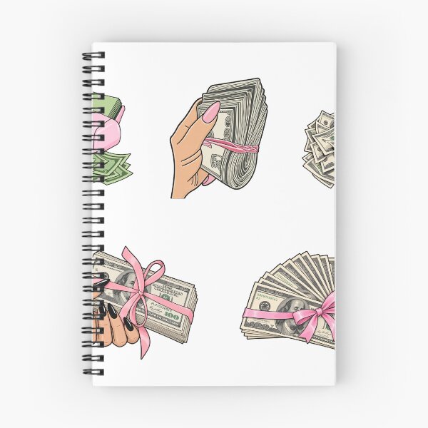 Item preview, Pink Money Sticker Sheet – Cash, Bows & Money Printers coquette illustration designed and sold by olwethubusiness.