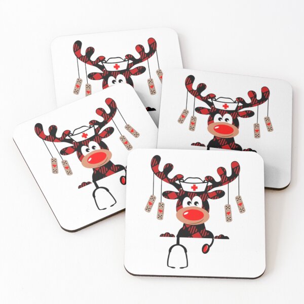 Item preview, Cute Christmas Nurse Reindeer Holiday Medical Worker Stethoscope Gift designed and sold by ghanagjkiyf.