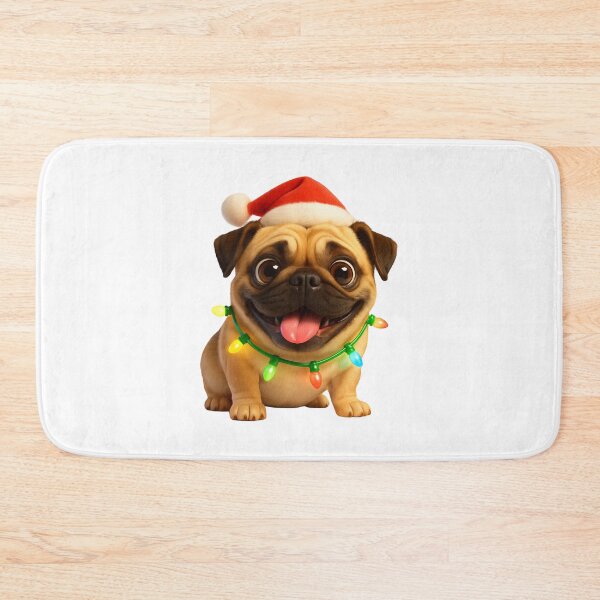 Item preview, Pug Mix Dog Christmas Cheer designed and sold by Sillytoe.
