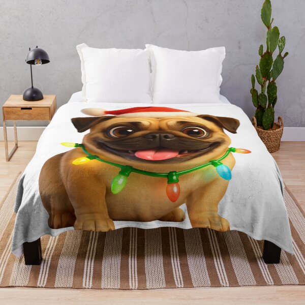 Item preview, Pug Mix Dog Christmas Cheer designed and sold by Sillytoe.