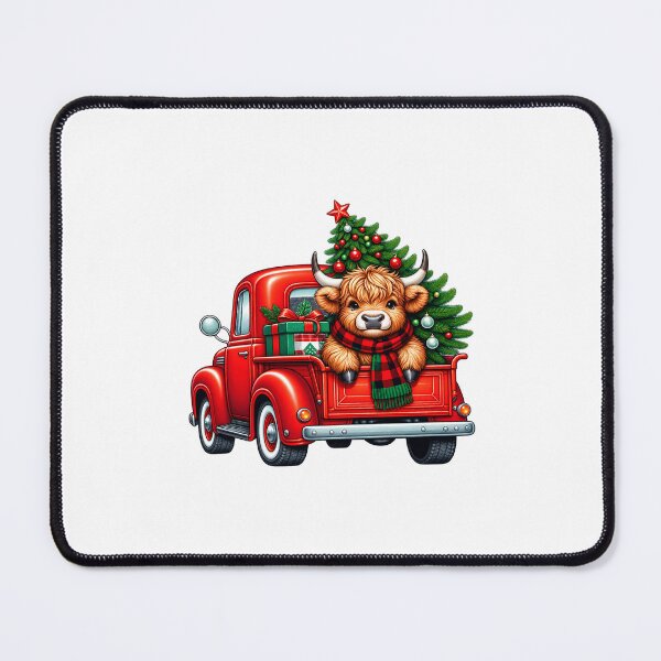 Item preview, Highland Cow in Truck Farm Xmas designed and sold by RannaHile.