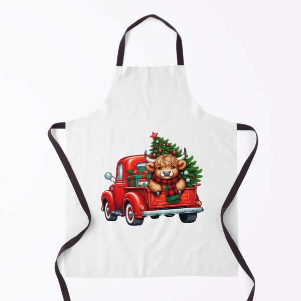 Item preview, Highland Cow in Truck Farm Xmas designed and sold by RannaHile.