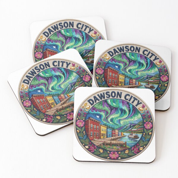 Item preview, Dawson City Yukon Canada Gold Rush Town Embroidered Patch Sticker designed and sold by Imaginarium of Chaos falcon88 .