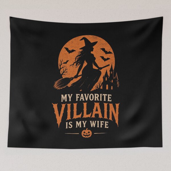 Item preview, My Favorite Villain is My Wife Funny Quote  designed and sold by ManiaGrania.