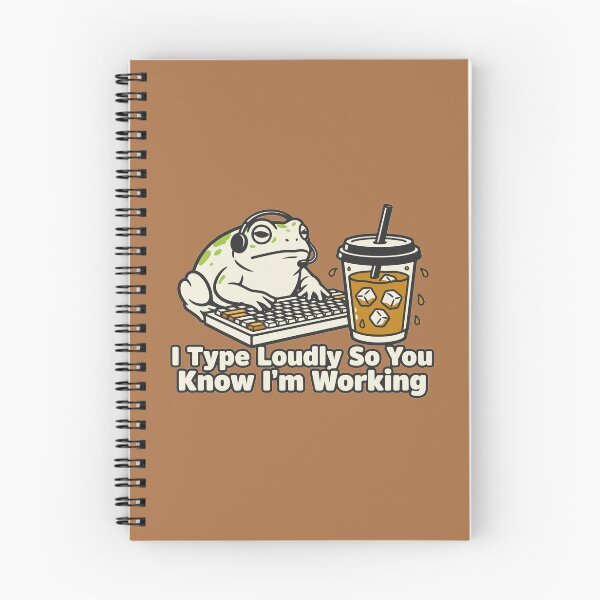 Item preview, I Type Loudly So You Know I'm Working Frog designed and sold by KungPowUnicorn.