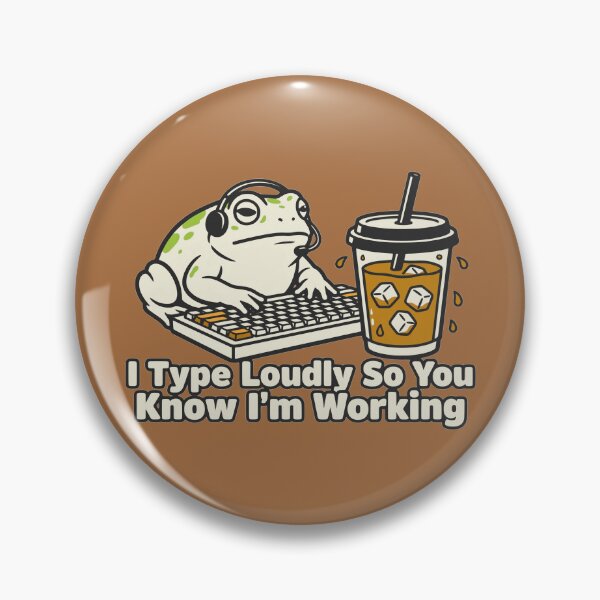 Item preview, I Type Loudly So You Know I'm Working Frog designed and sold by KungPowUnicorn.