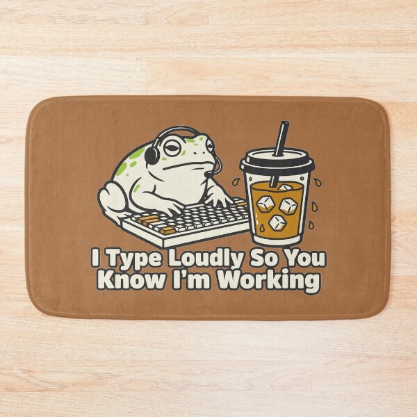 Item preview, I Type Loudly So You Know I'm Working Frog designed and sold by KungPowUnicorn.