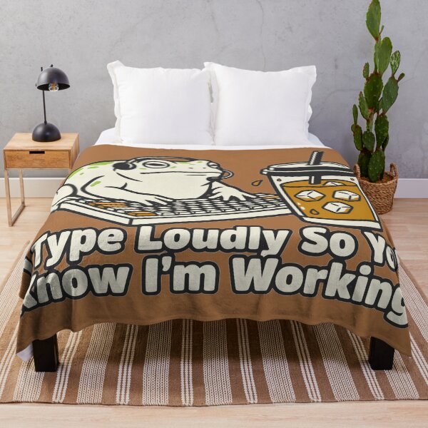 Item preview, I Type Loudly So You Know I'm Working Frog designed and sold by KungPowUnicorn.