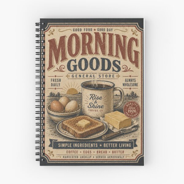 Item preview, Morning Goods – Vintage General Store Breakfast Label designed and sold by Jandedan.