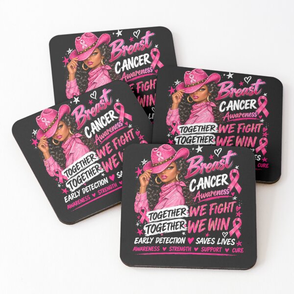 Item preview, Women Black African American Breast Cancer Pink Support Girl designed and sold by leevekaArt.