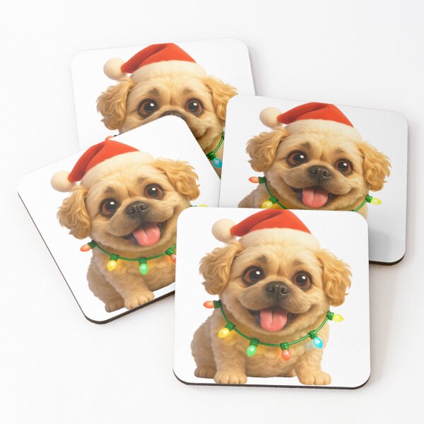 Item preview, Pugapoo Dog Christmas Sparkle designed and sold by Sillytoe.
