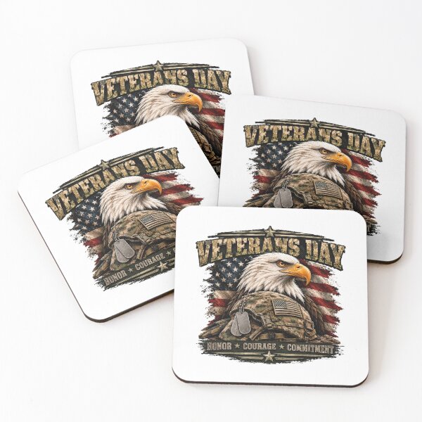Item preview, Veterans Day American Eagle Military Tribute Patriotic Design designed and sold by PlumArtDesign.