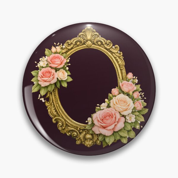 Item preview,  Vintage Ornate Gold Rococo Frame Pink Roses Floral Art    designed and sold by VibeShift Studio.