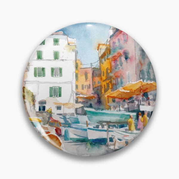 Item preview, Riomaggiore Street with Boats designed and sold by caracatita75.