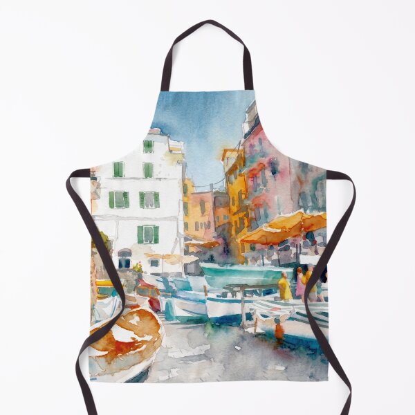 Item preview, Calle Riomaggiore con barcos designed and sold by caracatita75.