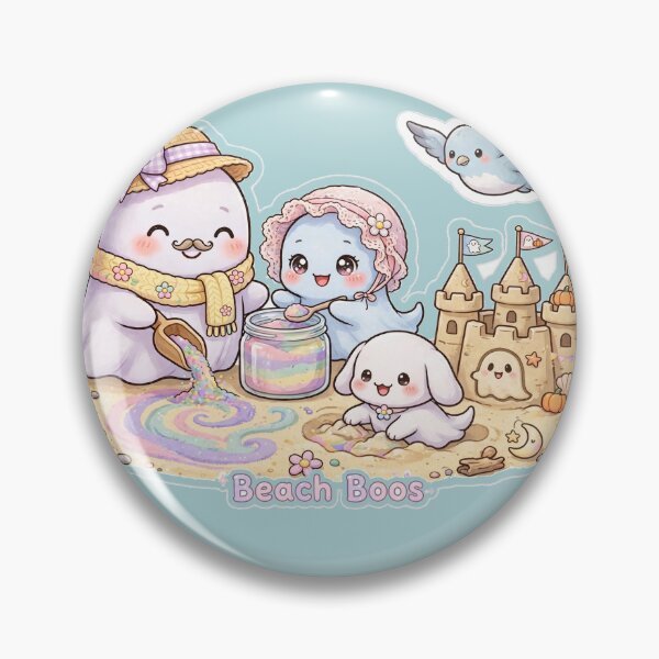 Item preview, Beach Boos - Cute Halloween Ghost Family Beach  designed and sold by Dhiraaj.