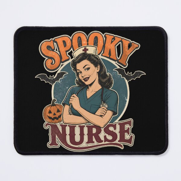 Item preview, Spooky Nurse Vintage Retro Halloween Healthcare Worker designed and sold by RoyesButler.