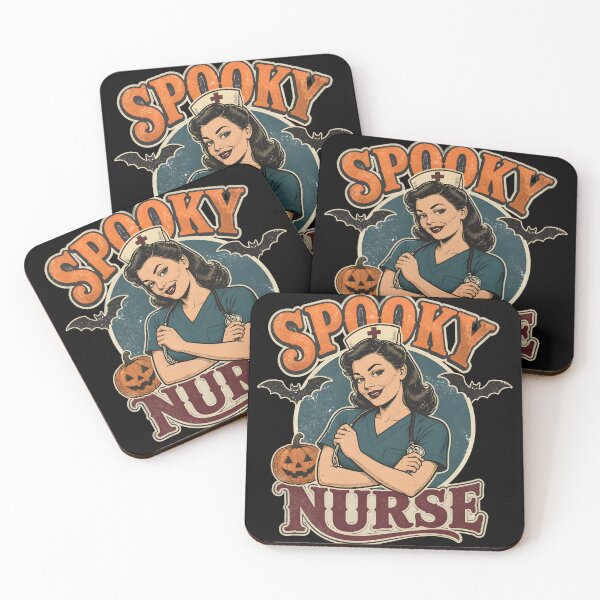 Item preview, Spooky Nurse Vintage Retro Halloween Healthcare Worker designed and sold by RoyesButler.