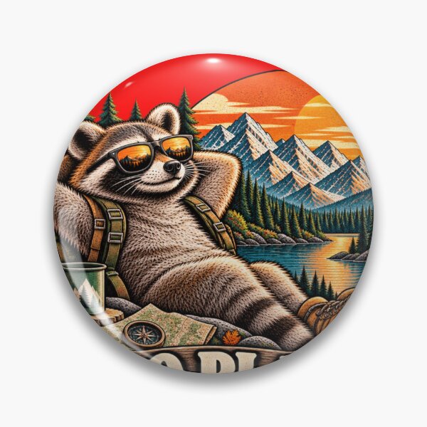 Item preview, Zero Plans Full Send – Funny Raccoon Retro Outdoor Adventure designed and sold by JanRizz.