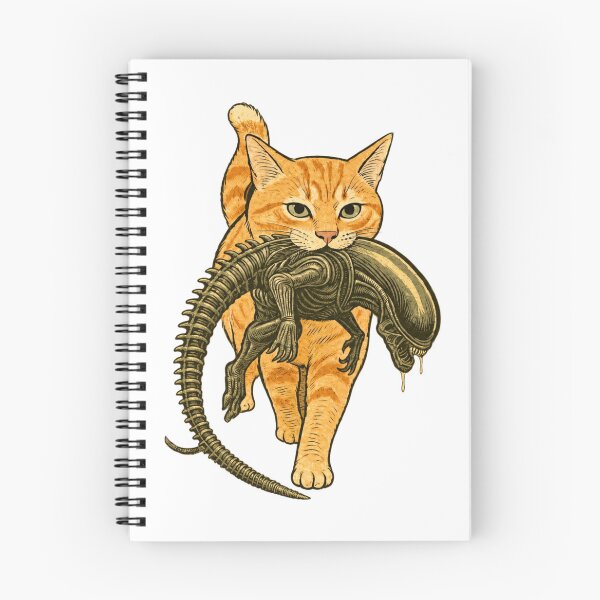 Item preview, Cat Carrying Alien Funny Sci-fi Orange Tabby Xenomorph Horror Movie Inspired designed and sold by RideMche.