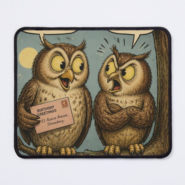 Item preview, Seaside Postcard: Owls designed and sold by halibutgoatramb.