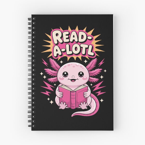 Item preview, Read-A-Lotl Cute Axolotl Reading Book Lover Art designed and sold by jkrphoto.