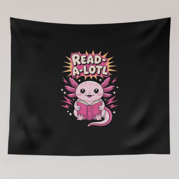 Item preview, Read-A-Lotl Cute Axolotl Reading Book Lover Art designed and sold by jkrphoto.
