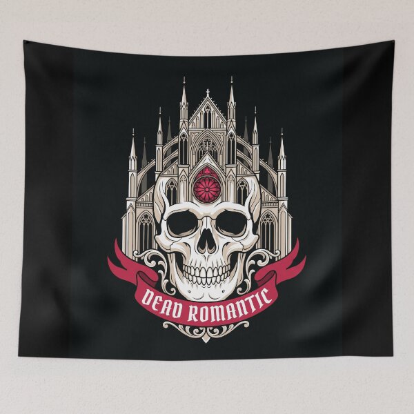 Item preview, Dead Romantic Gothic Cathedral Skull Art designed and sold by digizonebydas.