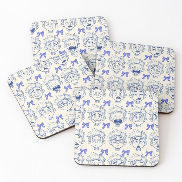 Item preview, ​Cute Cartoon Boy Facial Expressions and Bows Pattern designed and sold by bakosshops.