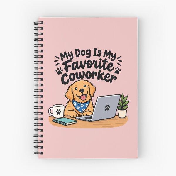 Item preview, My Dog Is My Favorite Coworker WFH Golden Retriever designed and sold by BrownHorse90s.