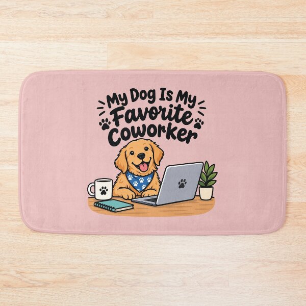 Item preview, My Dog Is My Favorite Coworker WFH Golden Retriever designed and sold by BrownHorse90s.