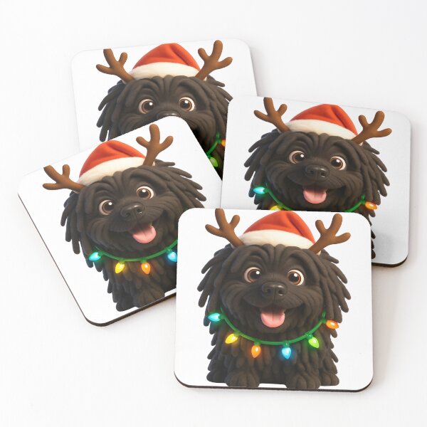 Item preview, Puli Dog Christmas Reindeer designed and sold by Sillytoe.