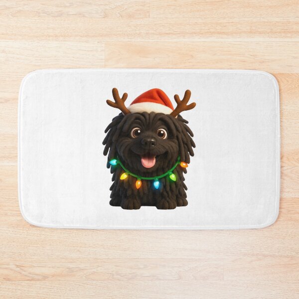 Item preview, Puli Dog Christmas Reindeer designed and sold by Sillytoe.