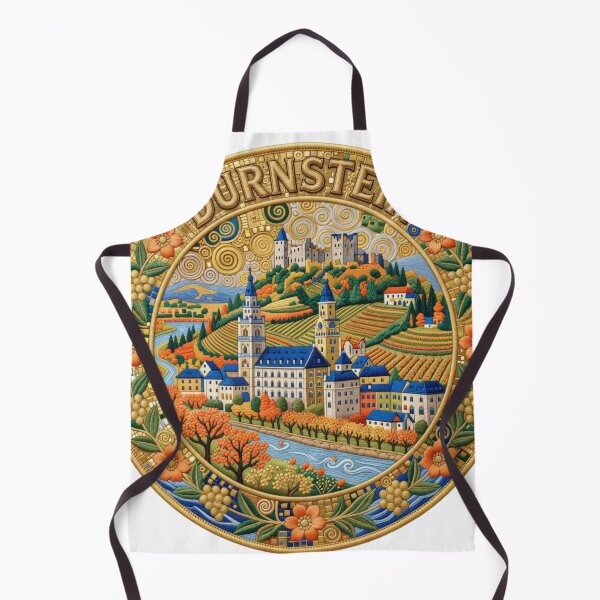 Item preview, Durnstein Austria Wachau Valley Danube Village Embroidered Patch Sticker designed and sold by Imaginarium of Chaos falcon88 .