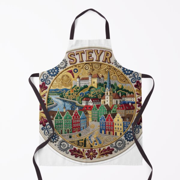 Item preview, Steyr Austria Historic Old Town Rivers Embroidered Patch Sticker designed and sold by Imaginarium of Chaos falcon88 .