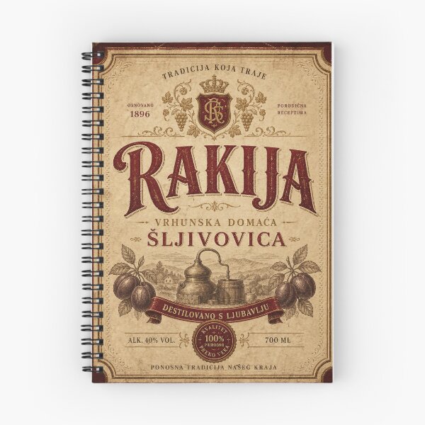 Item preview, Rakija – Vintage Heritage Spirit Label designed and sold by Jandedan.