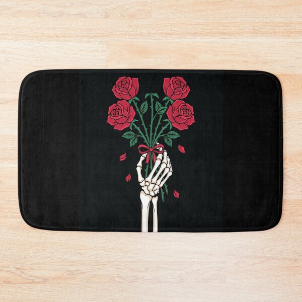 Item preview, Skeleton Hand Red Rose Bouquet Gothic Art designed and sold by digizonebydas.