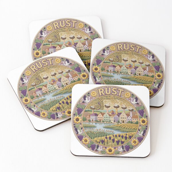 Item preview, Rust Austria Burgenland Stork Wine Town Embroidered Patch Sticker designed and sold by Imaginarium of Chaos falcon88 .
